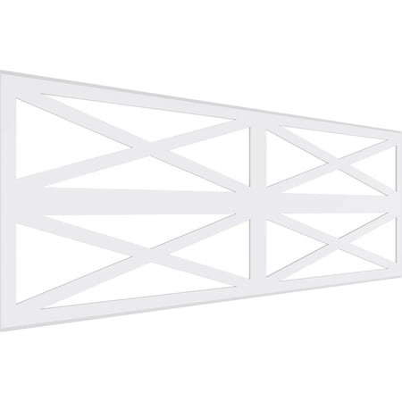 Ekena Millwork Set of Four Panels for 94 1/2"W x 36 1/4"H Farmhouse Fence Fretwork Wainscot Wall Paneling WPKP18X01X47FHF